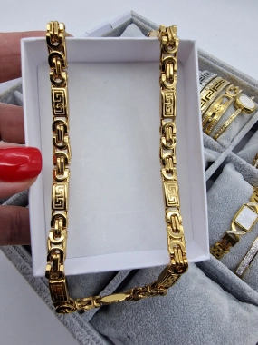 Masivní řetízek náhrdelník se vzorem ala Versace