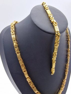 Masivní řetízek náhrdelník se vzorem ala Versace