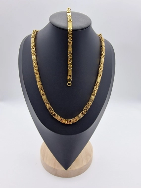 Masivní řetízek náhrdelník se vzorem ala Versace