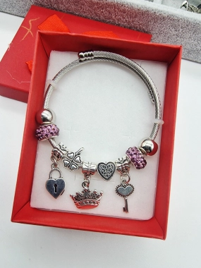 Náramek ala Pandora lanko oversize korunka