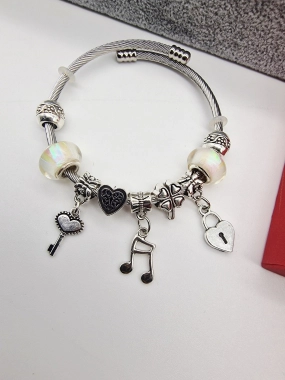 Náramek ala Pandora lanko oversize noty