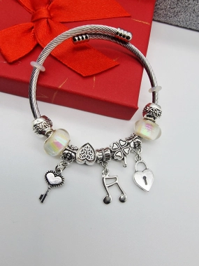 Náramek ala Pandora lanko oversize noty