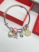 Náramek ala Pandora lanko oversize mušle srdíčko