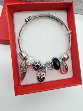 Náramek ala Pandora lanko oversize sova křídlo