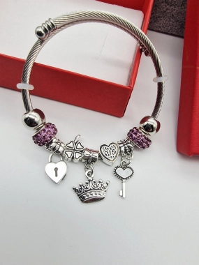 Náramek ala Pandora lanko oversize korunka