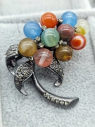 Luxusní brož větvička korálky