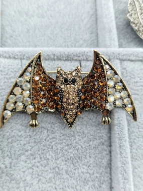 Luxusní brož netopýr zirkony