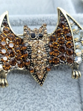 Luxusní brož netopýr zirkony