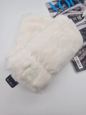 Dámské oversize rukavice UGC bezprstové bílé