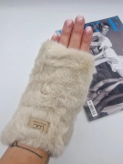 Dámské oversize rukavice UGC bezprstové krémové