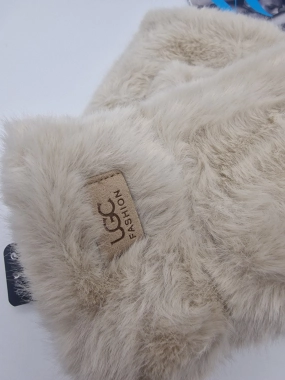 Dámské oversize rukavice UGC bezprstové krémové