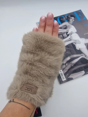 Dámské oversize rukavice UGC bezprstové béžové