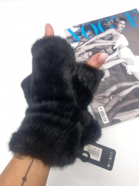 Dámské oversize rukavice UGC bezprstové černé