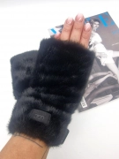 Dámské oversize rukavice UGC bezprstové černé