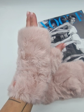 Dámské oversize rukavice UGC bezprstové růžové