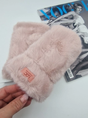 Dámské oversize rukavice UGC bezprstové růžové