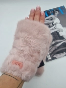 Dámské oversize rukavice UGC bezprstové růžové