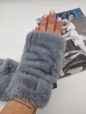 Dámské oversize rukavice UGC bezprstové modrošedá