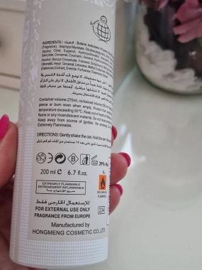 Parfémovaný tělový sprej inspirováno vůní Yara Moi 200ml