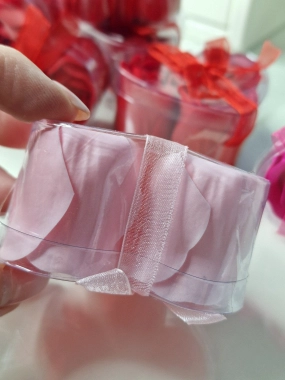 Mýdlové růže do vany – srdíčko (3 ks) růžové