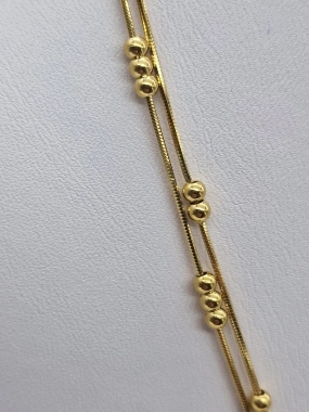 K12 Dámský náhrdelník řetízek na krk dvojitý srdíčko zlatá barva