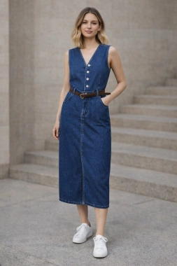 Džínové riflové pružné šaty XL/XXL