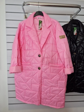 Prošívaná dámská bunda na knoflíky Luxury růžová