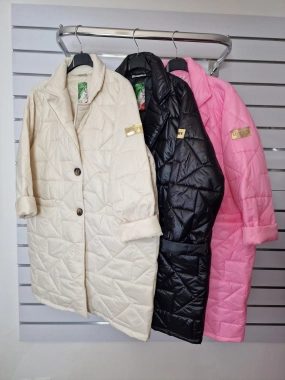 Prošívaná dámská bunda na knoflíky Luxury růžová