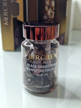 MERCILEN olejové kapsle s výtažkem z černé ganodermy a hexapeptidem pro intenzivní péči o pleť  30 ks