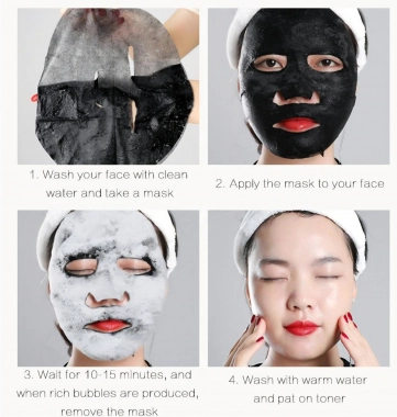 MENGXILAN čisticí bublinková maska s obsahem černé mořské soli