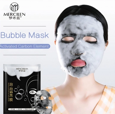 MENGXILAN čisticí bublinková maska s obsahem černé mořské soli