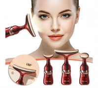 HuayuGelao vibrační přístroj na obličej a krk – liftingový kosmetický set 3v1