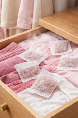 Vonné sáčky do šatníku a zásuvek – květinová vůně (48 ks) pink