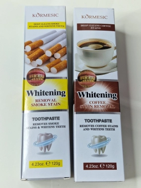 Kormesic Deep Cleans Smoke Stains and Whitens Teeth je bělící zubní pasta pro milovníky kávy