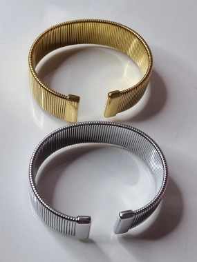 N2 Nádherný dámský náramek oversize zlatá barva