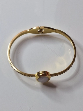 N6 Nádherný dámský náramek Perla zlatá barva zirkony