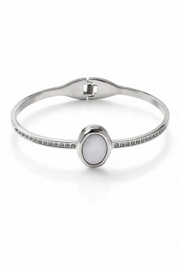N5 Nádherný dámský náramek Perla stříbrná barva zirkony