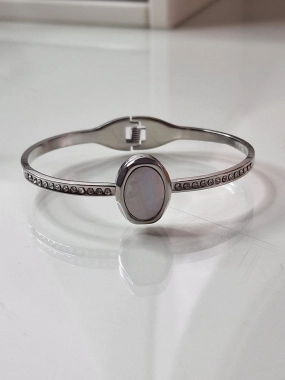 N5 Nádherný dámský náramek Perla stříbrná barva zirkony