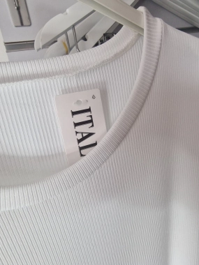 S/M Dámské letní šaty Marbela bílé sukně černá s bílým puntíkem