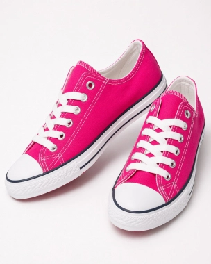 39 Dámské plátěné tmavě růžové - fuchsiové tenisky