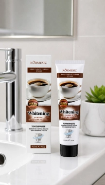 Kormesic Deep Cleans Smoke Stains and Whitens Teeth je bělící zubní pasta pro milovníky kávy