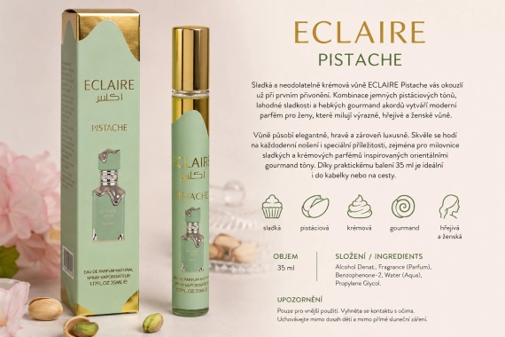 Parfémovaná voda do kabelky inspirováno ECLAIRE Pistache 35 ml