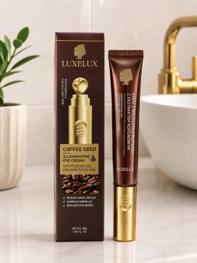 LUXELUX Coffee oční krém s kofeinem s masážním přístrojem 30 g