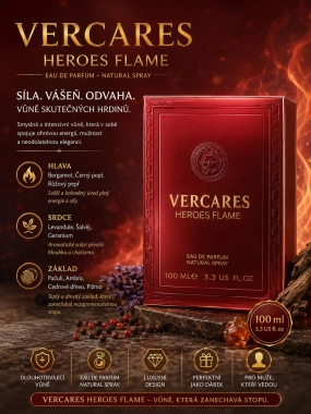 Vercares Heroes Flame – Eau de Parfum 100 ml inspirováno Versace