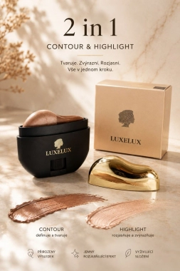 LUXELUX Highlighter & Concealer Stick 2v1 – Rozjasňovač a korektor v tyčince