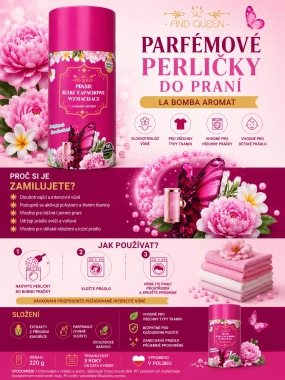 Find Queen – Parfémové perličky do praní La Bomba Aromat 220 g