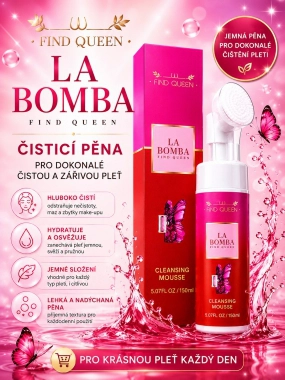 Find Queen La Bomba Cleansing Mousse je jemná čisticí pěna na obličej