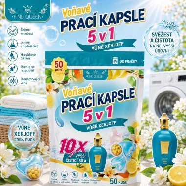 Find Queen 5v1 Prací kapsle Kapsle na praní – Xerjoff Aroma (50 ks)