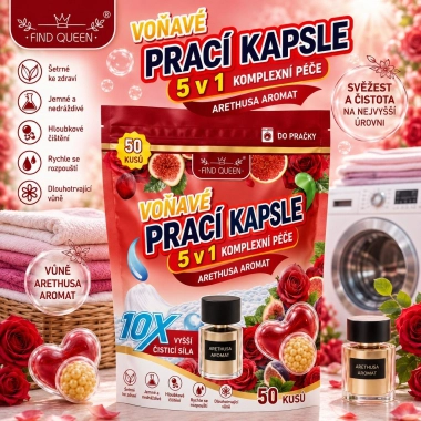 Find Queen 5v1 Prací kapsle Kapsle na praní – Arethusa Aroma (50 ks)