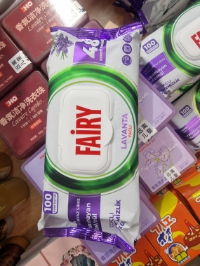 Univerzální vlhčené ubrousky Fairy Levandule 100ks
